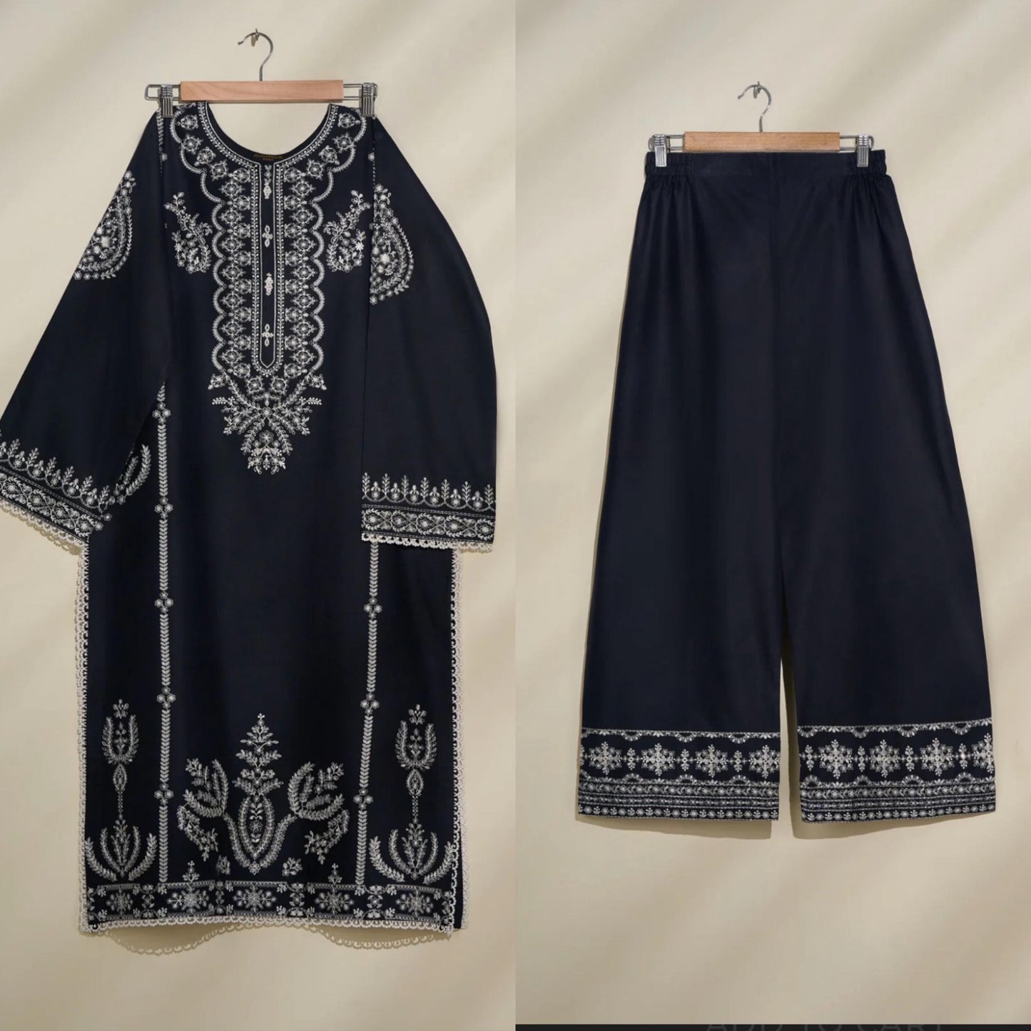 Agha Noor Dress Cambric Cotton Embroidered Shirt & Pant