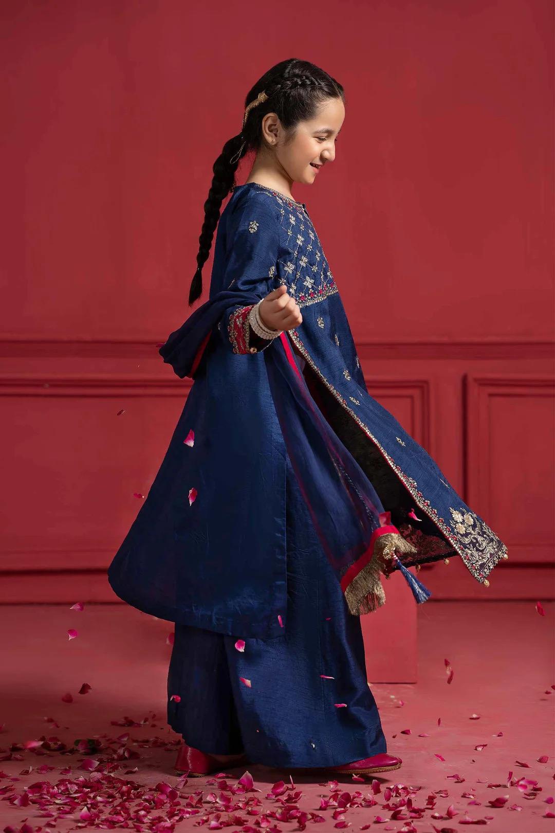 Maria B Kids Collection Embroidered Dress Ready To Wear
