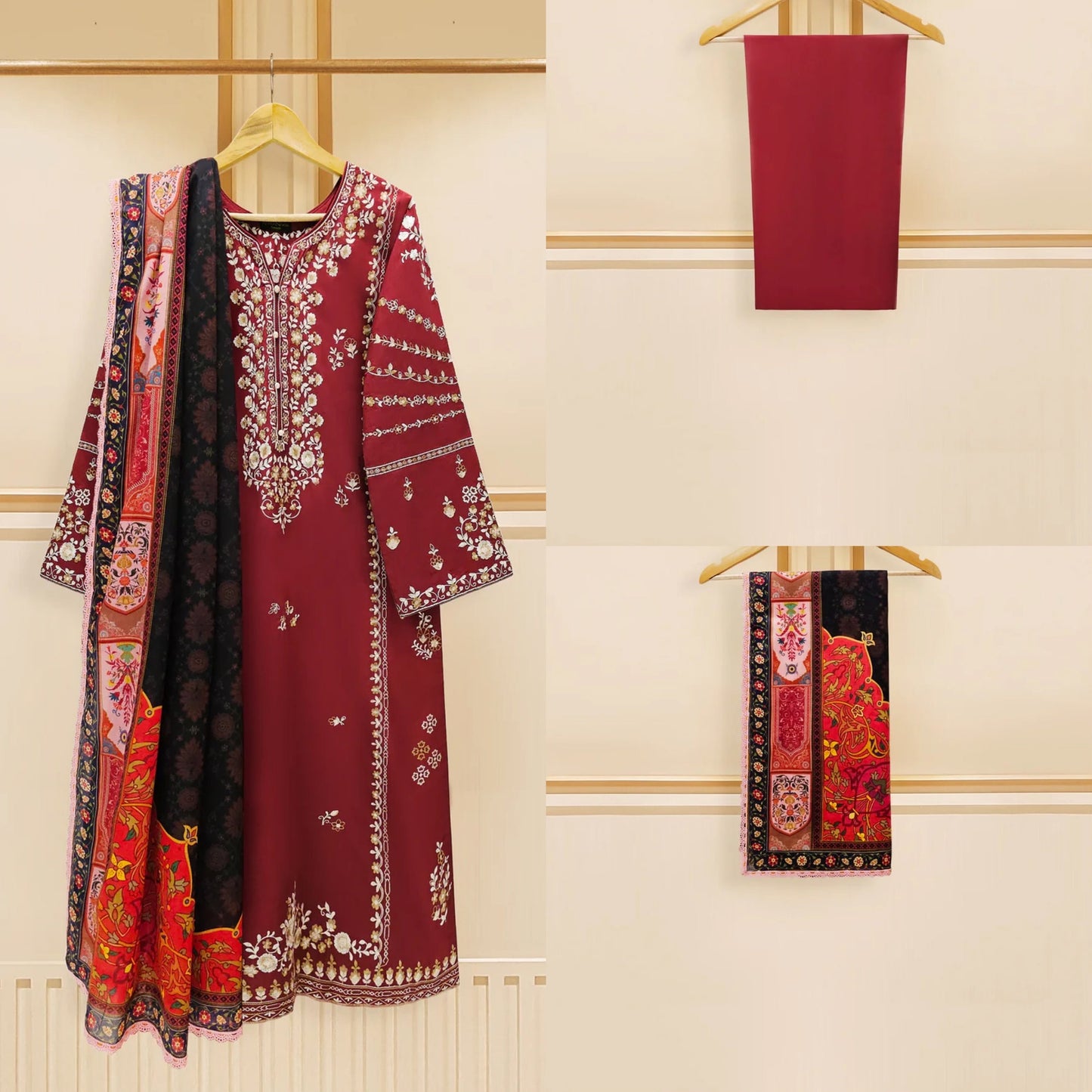 Agha Noor Original 3 Piece Lawn Embroidered
