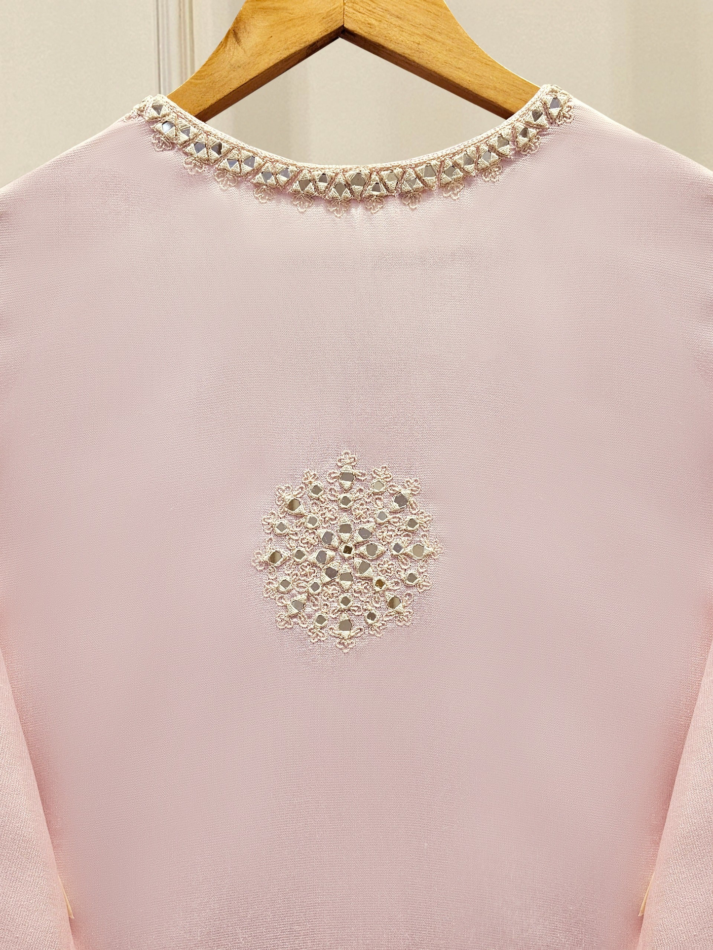 Agha Noor 3 Piece- Pure Silk Net Embroidered Suit S111749