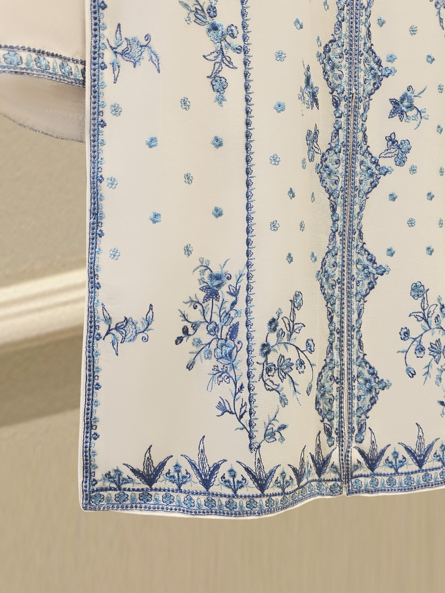 Agha Noor 3 Piece - Pure Embroidered Cotton Net Suit S111972