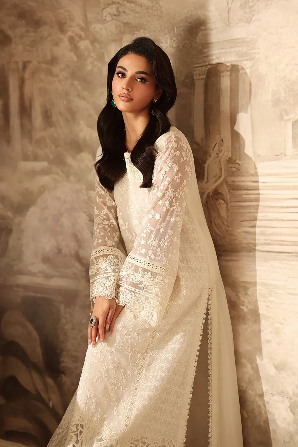 Azure Latest Collection Chiffon Embroidered Dress