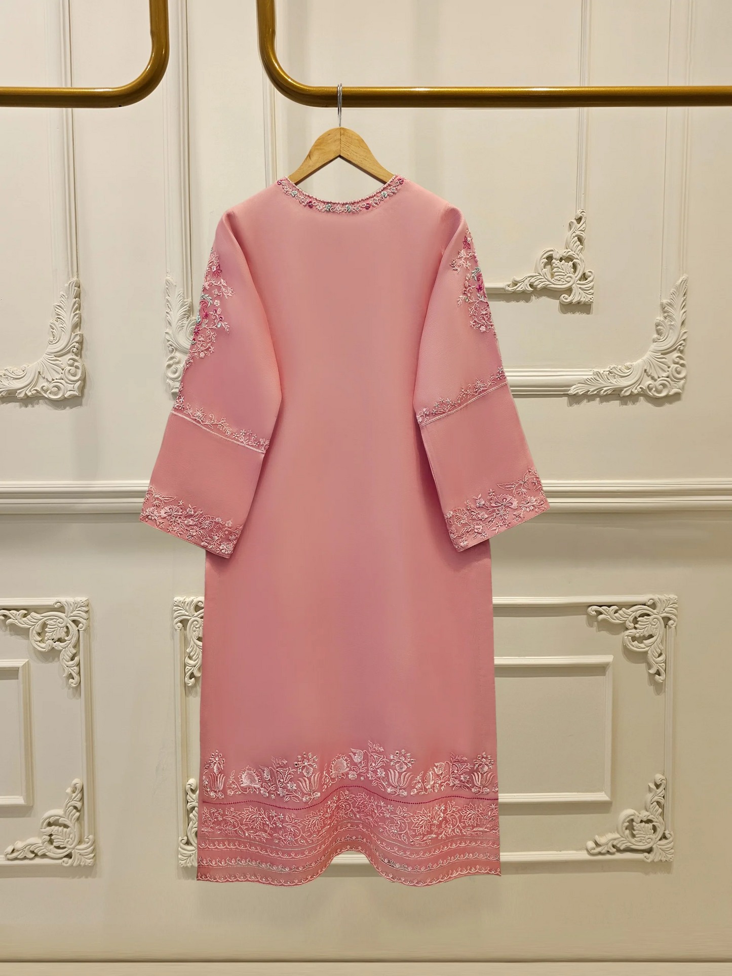 Agha Noor 3 Piece - Pure Organza Embroidered Dress S111667