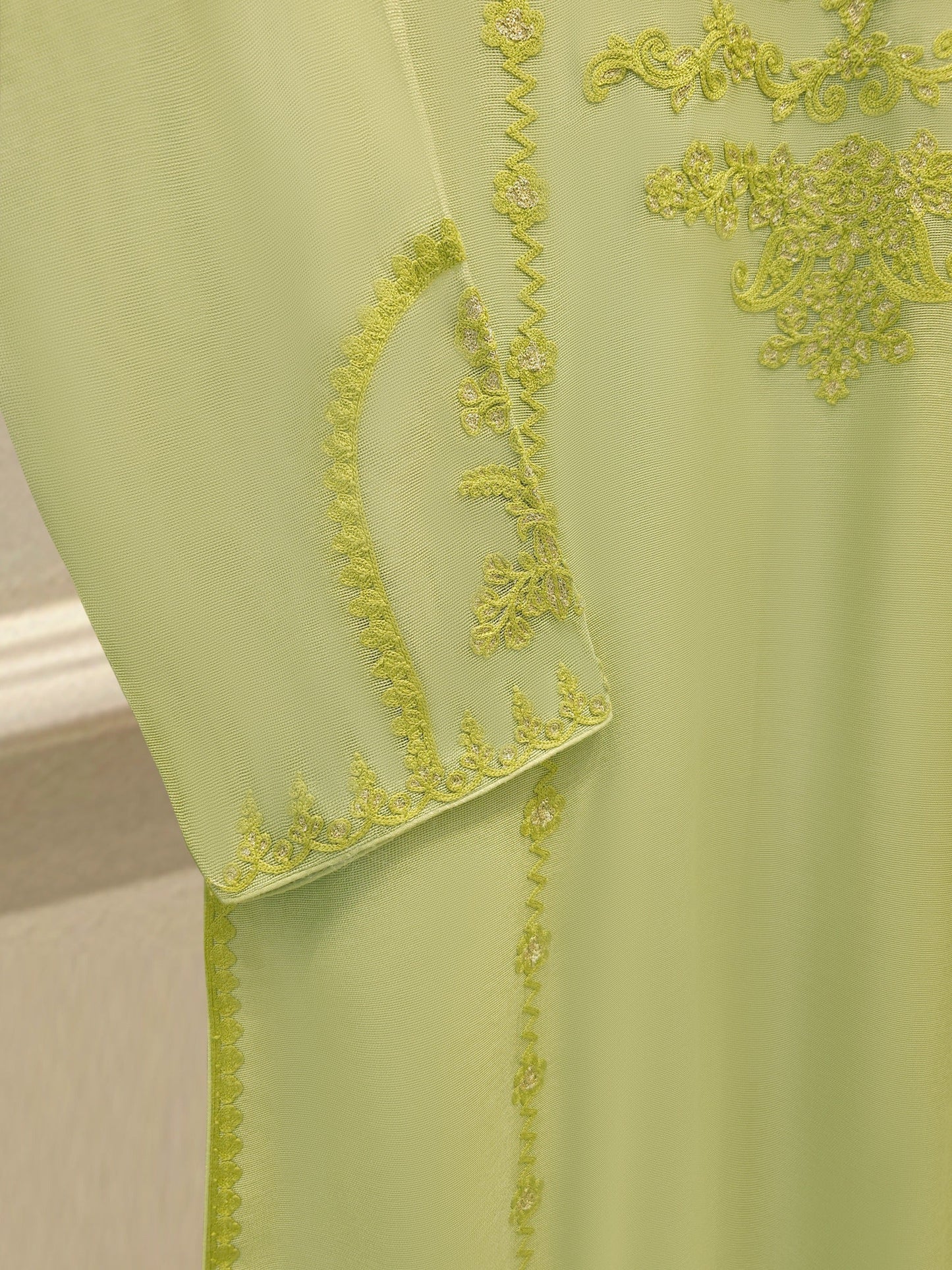 Agha Noor 3 Piece - Pure Embroidered Cotton Net Suit S112333