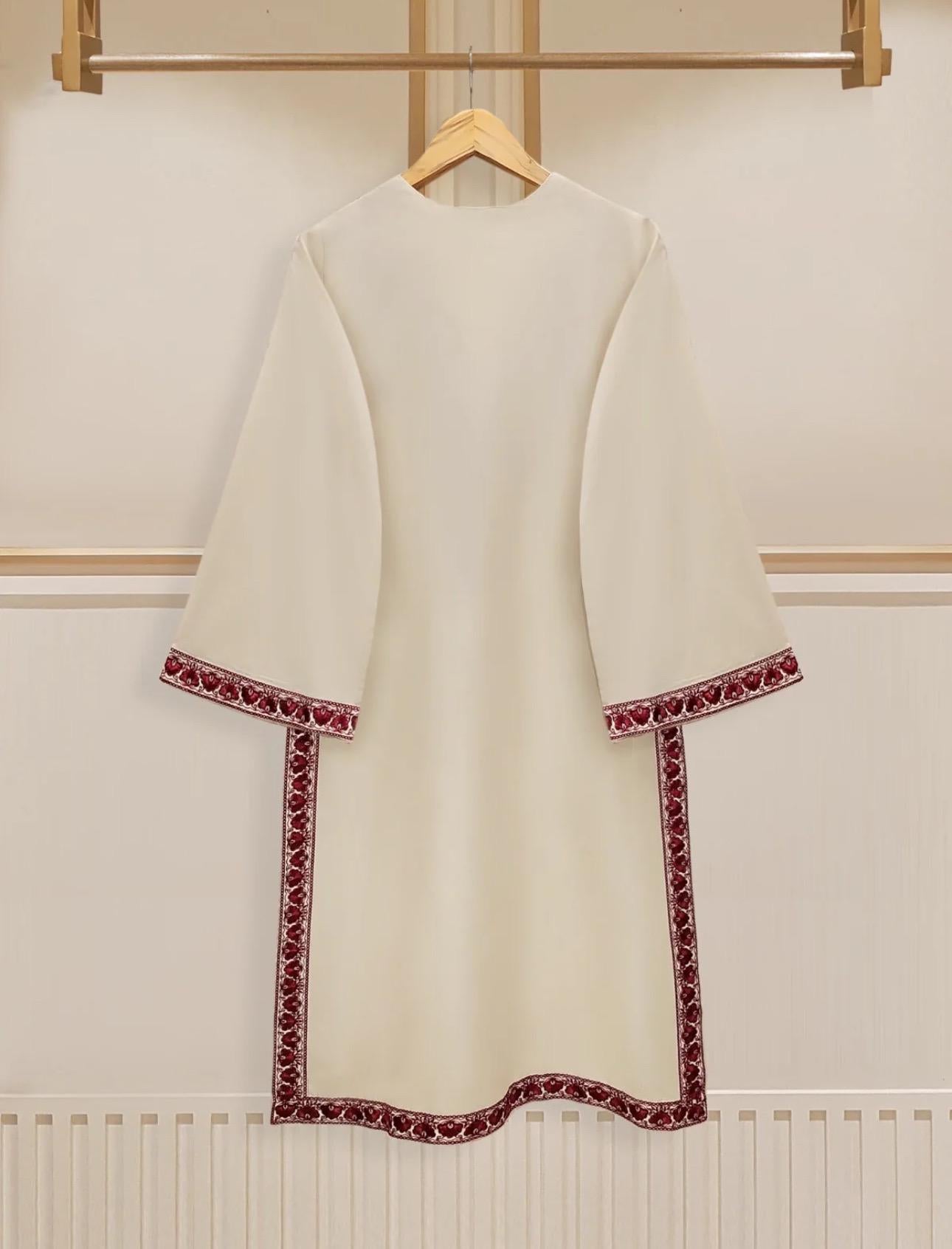 Agha Noor Original 3 Piece Cambric Embroidered Dress