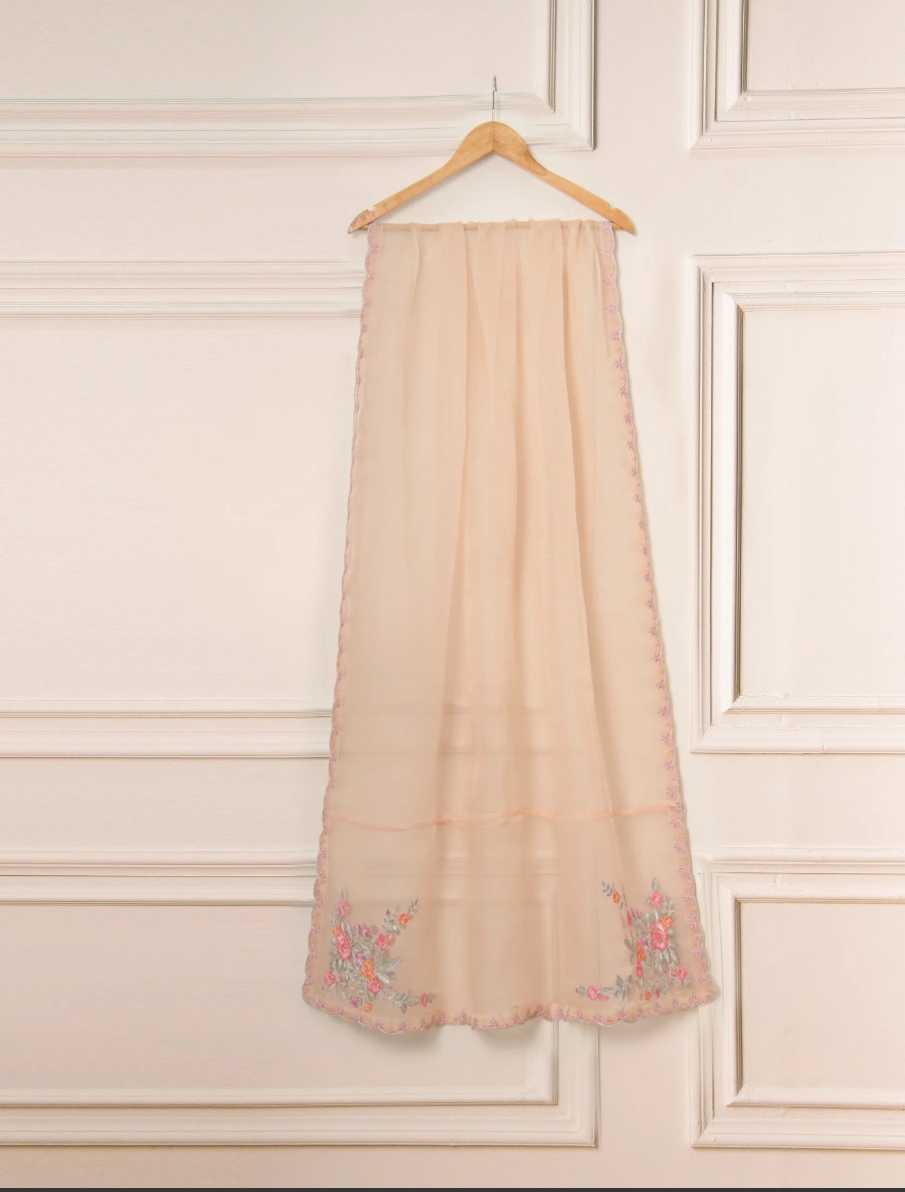 Agha Noor 3 Piece - Pure Cotton Net Embroidered Dress S111304