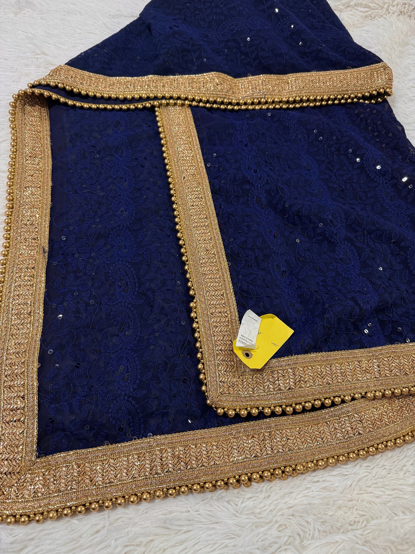 Georgette Heavily Embroidered With Sequins Work