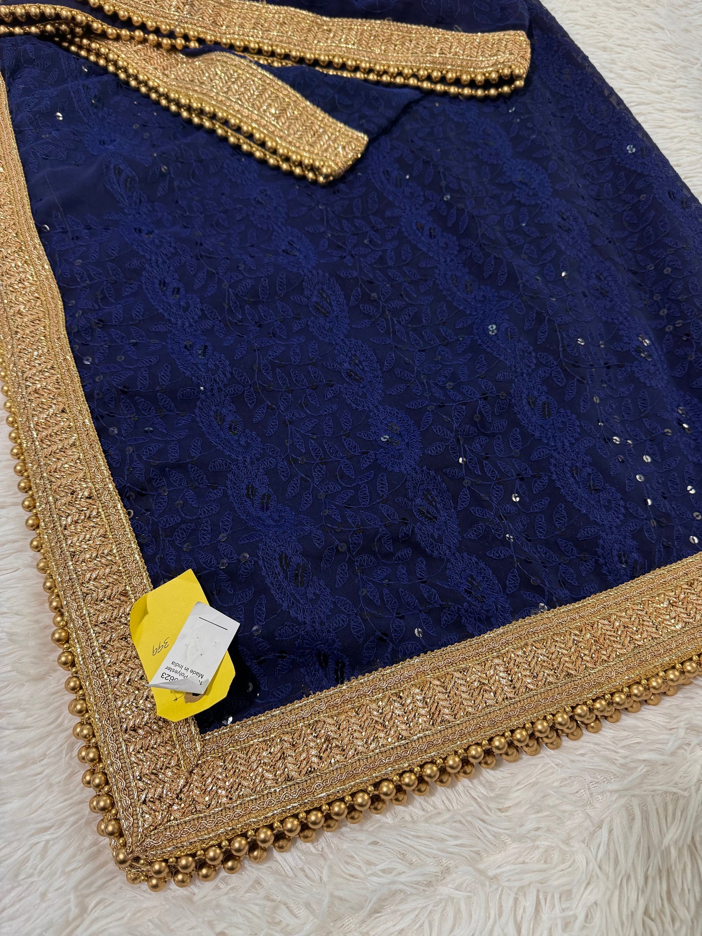 Georgette Heavily Embroidered With Sequins Work