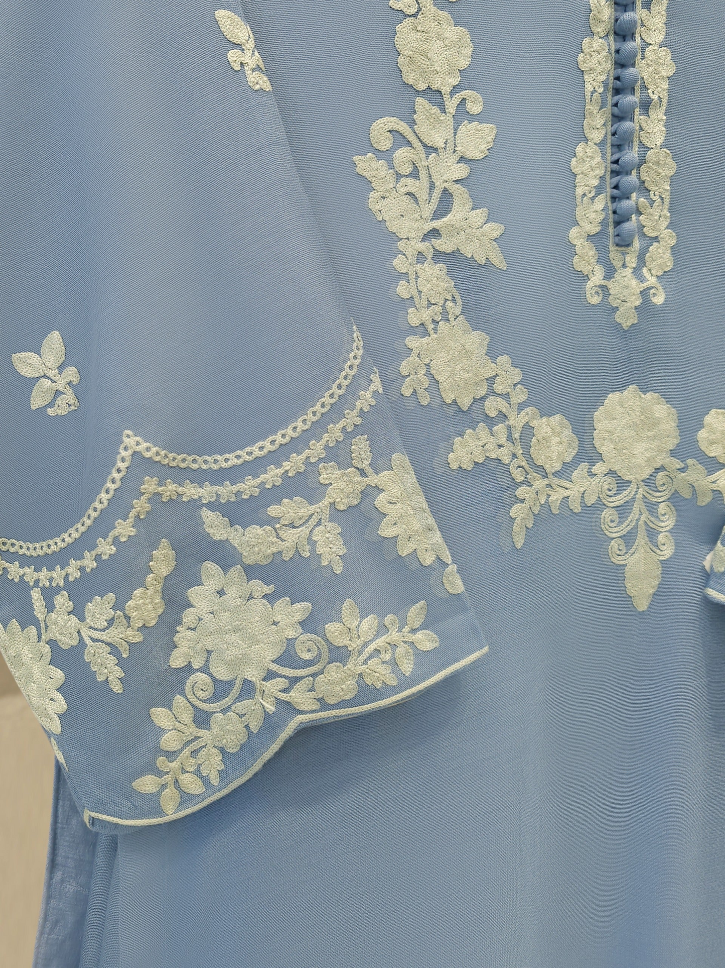 Agha Noor 3 Piece - Pure Embroidered Cotton Net Suit S112014