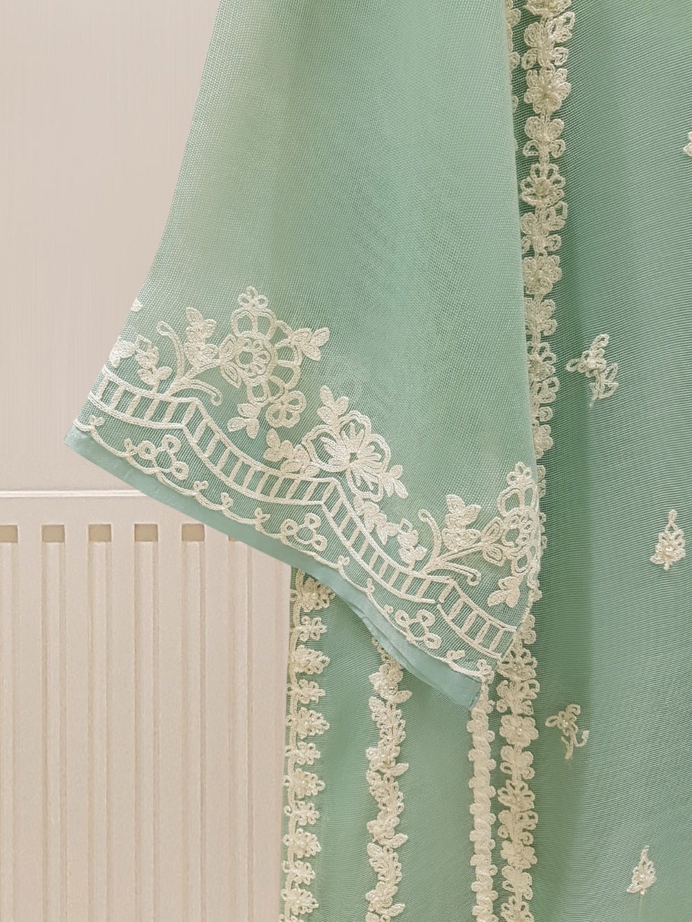 Agha Noor Cotton Net Embroidered Dress