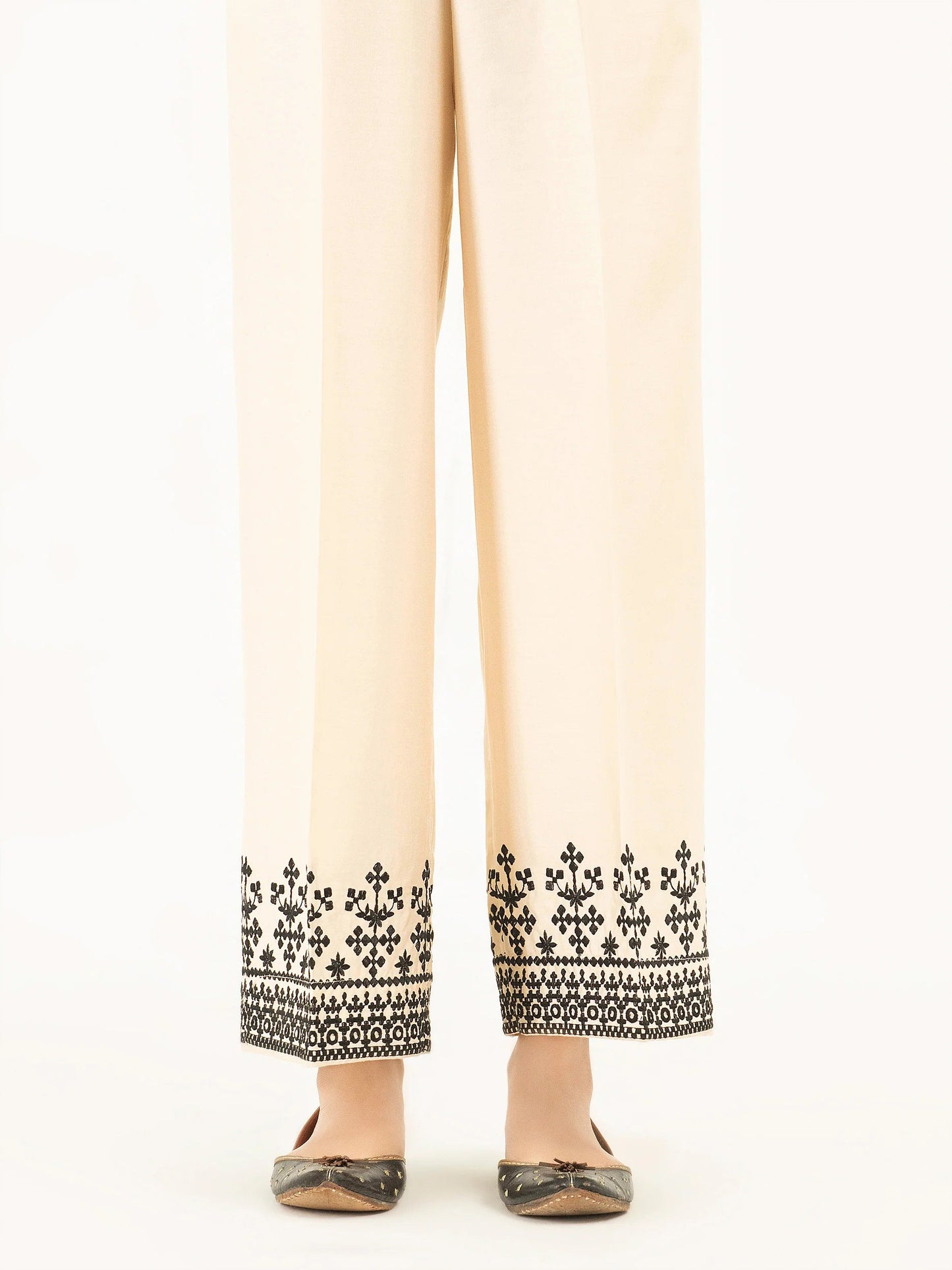 Embroidered Satin Pant