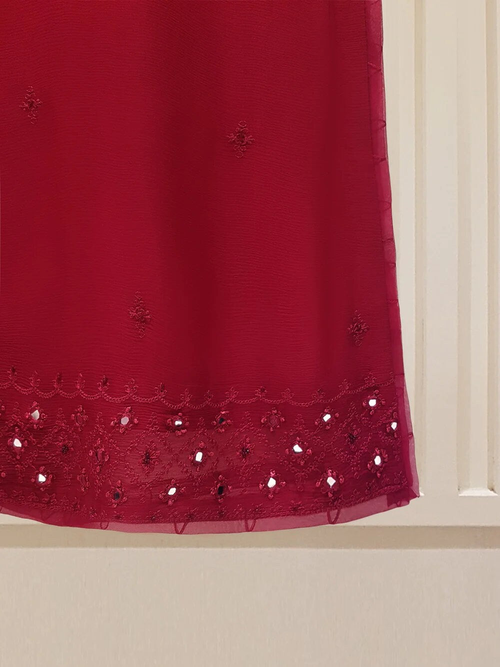 Agha Noor 2 Piece Chiffon Embroidered Dress