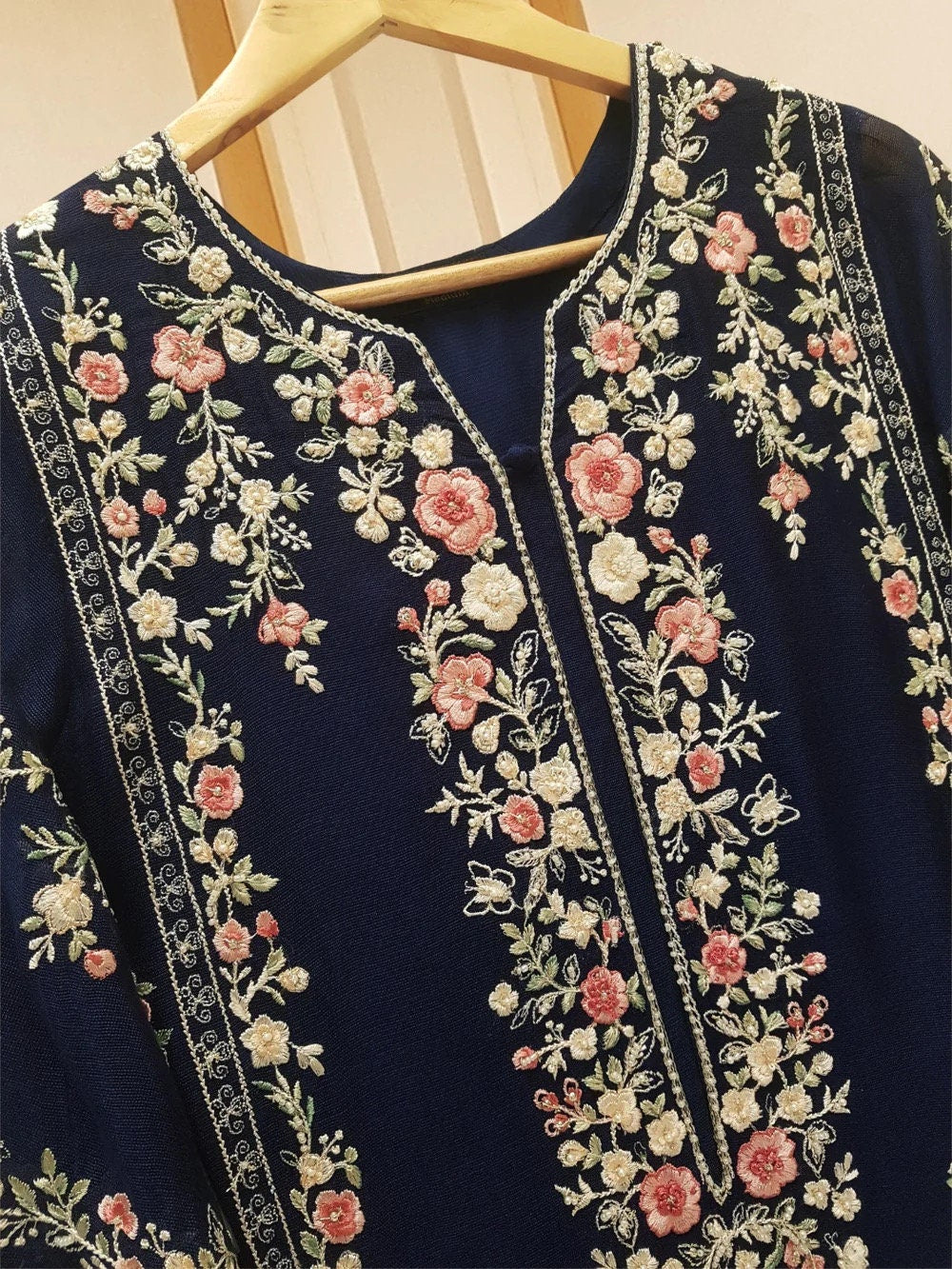 Agha Noor Cotton Net Embroidered Dress