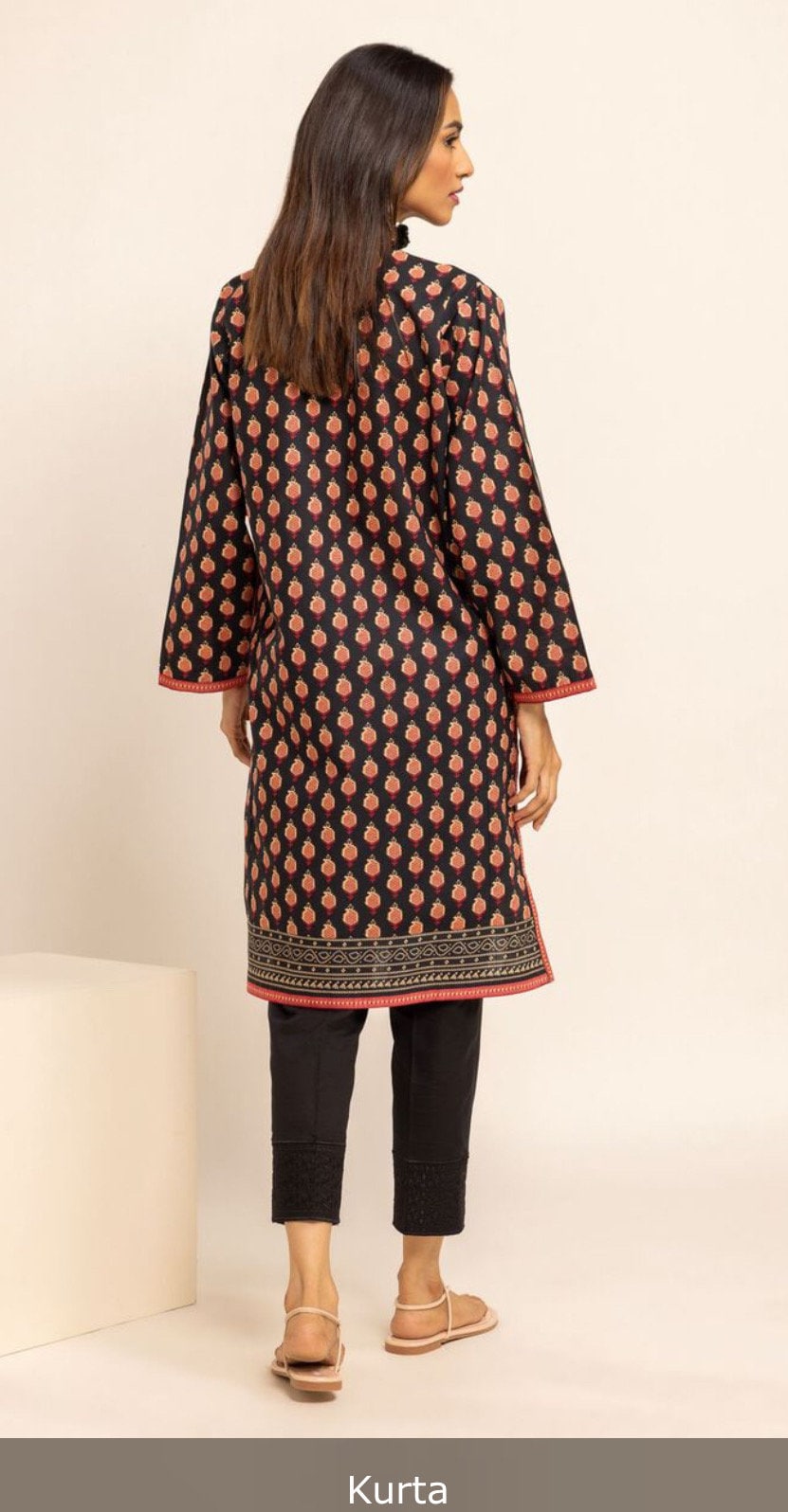 Khaadi Brand Original Printed Soft Khaddar Kurta Shirt Pakistani Indian Designer Wear