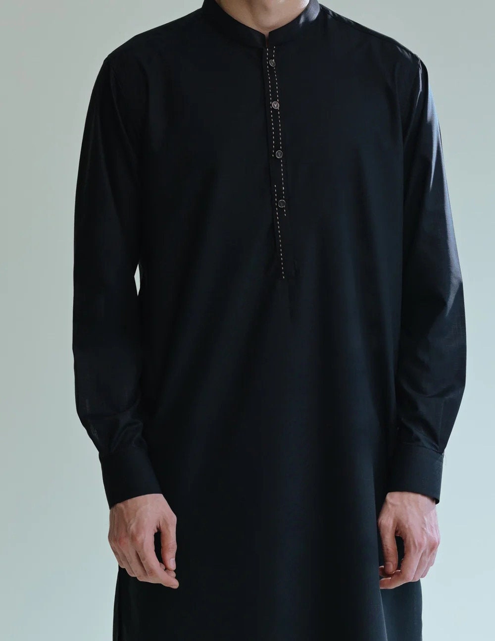 Agha Noor Men's Shalwar Kameez Pakistani Designer Black