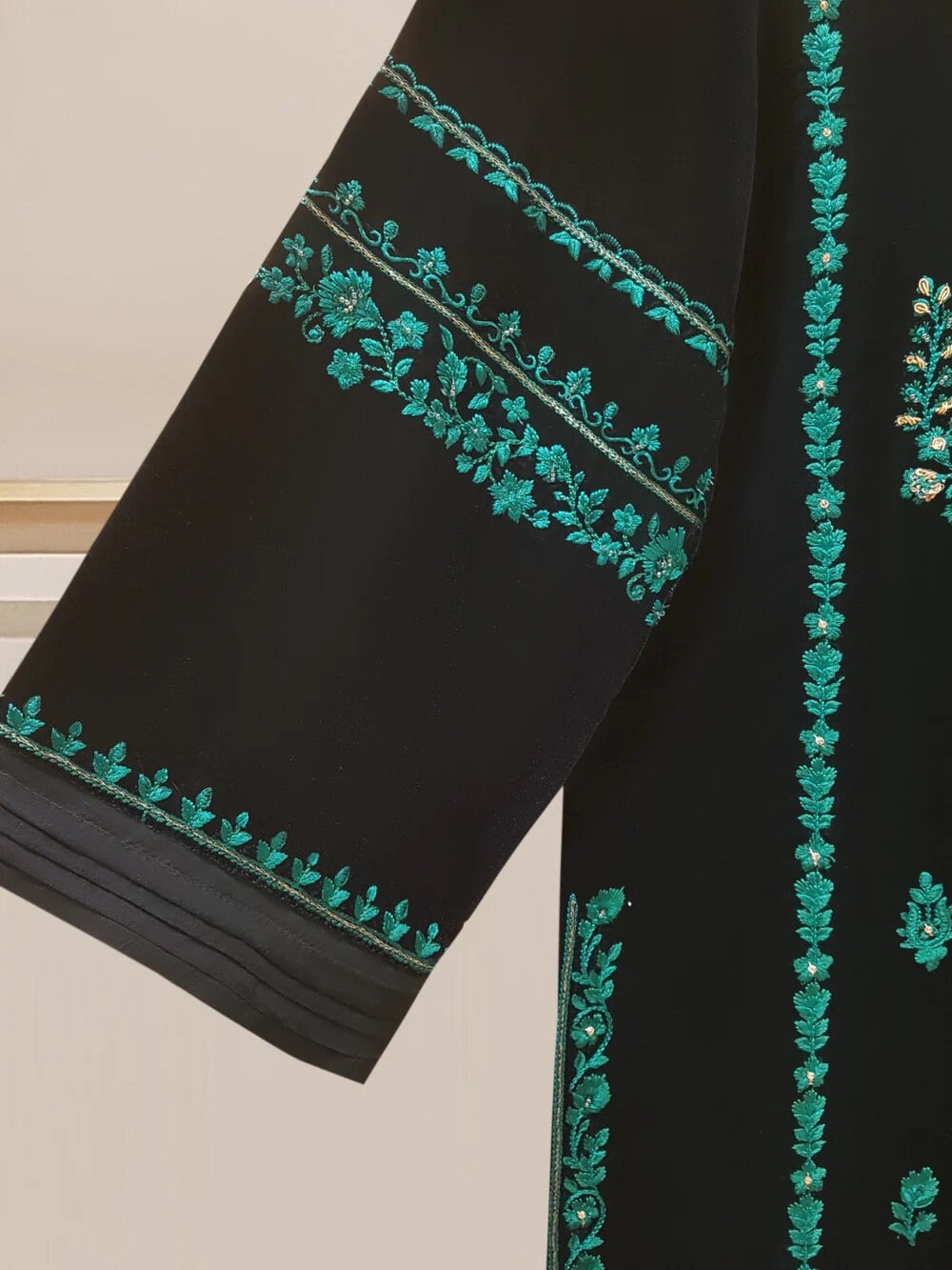 Agha Noor Velvet Embroidered Dress