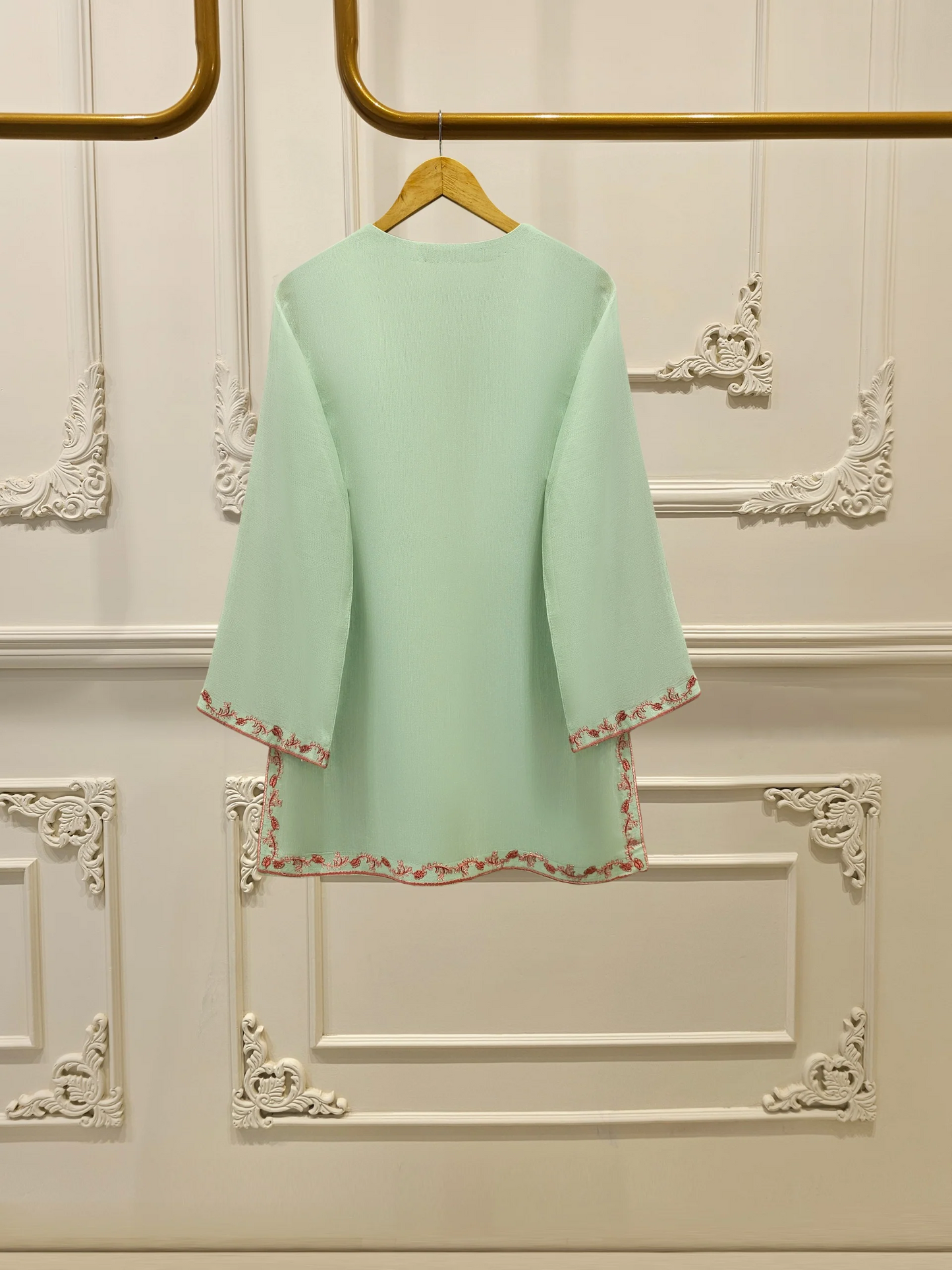 Agha Noor 2 Piece- Pure Cotton Net Embroidered Suit S111903