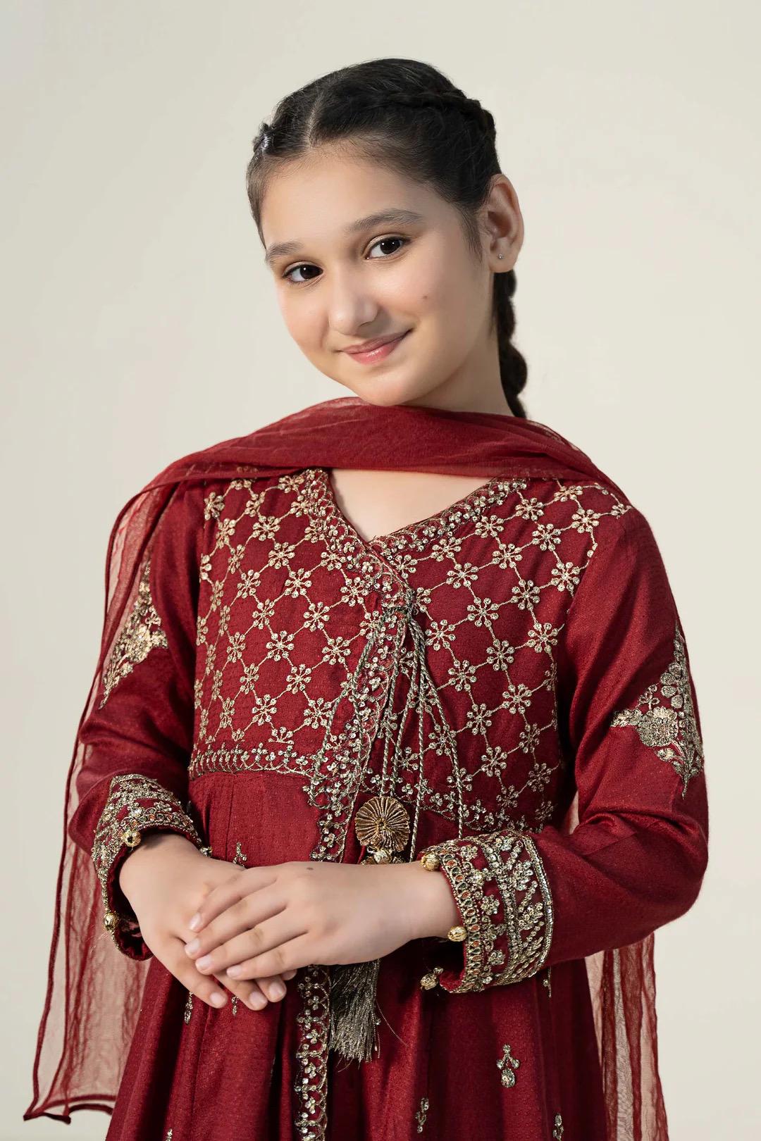 Maria B Kids Collection Embroidered Dress Ready To Wear