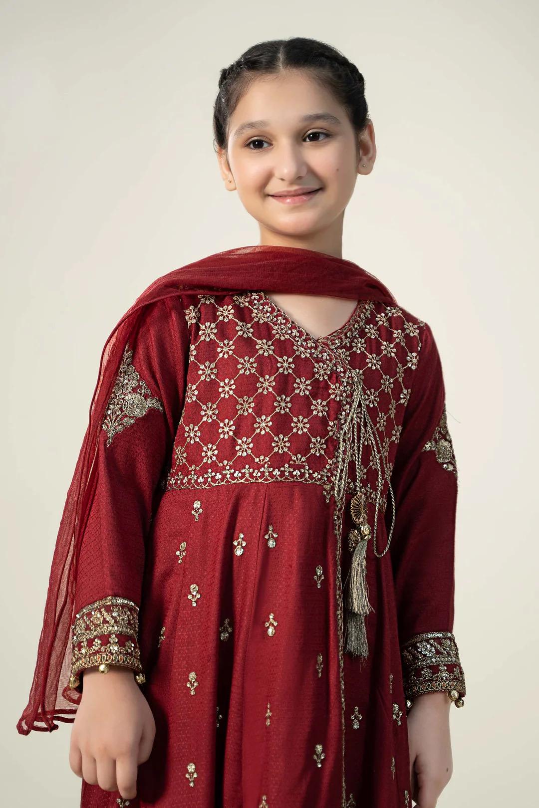 Maria B Kids Collection Embroidered Dress Ready To Wear