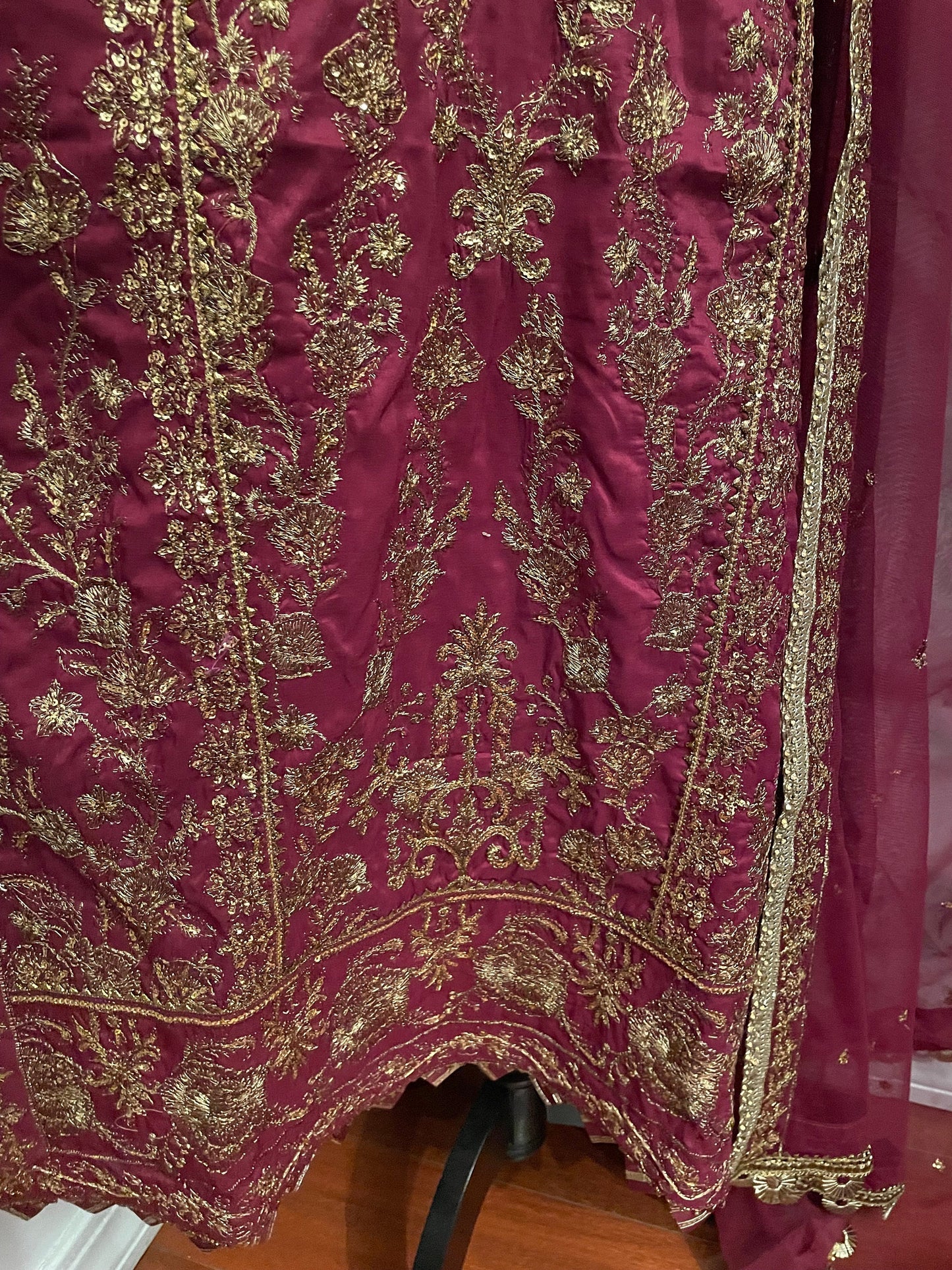 Asim Jofa Original Cotton Silk Embroidered Zari Sitara Collection Pakistani Designer Wear Size Medium