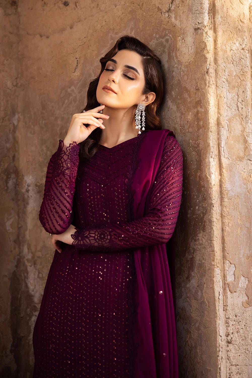 Azure Chiffon Embroidered Latest Collection 2025