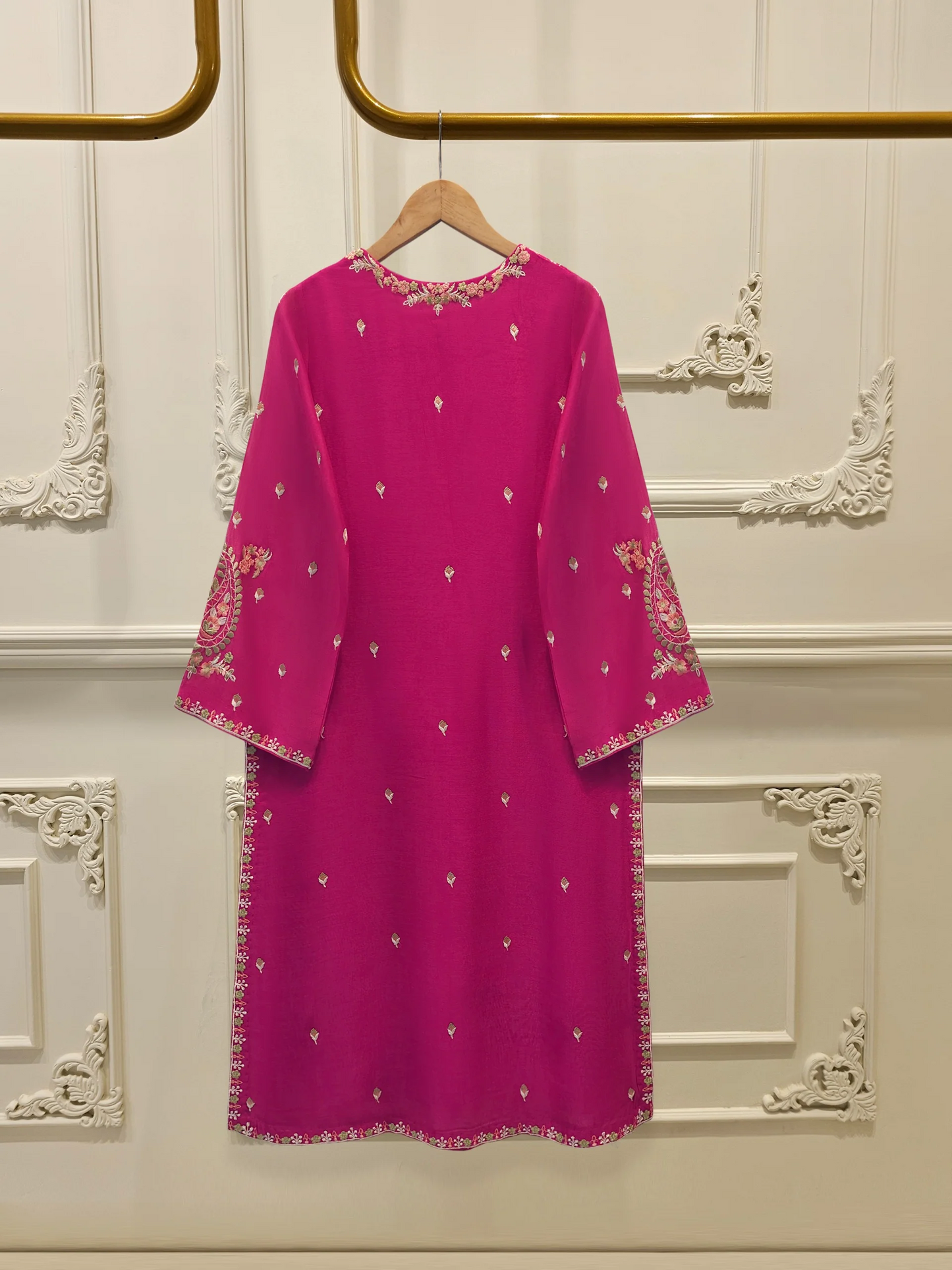 Agha Noor 3 Piece - Pure Embroidered Cotton Net Suit S112196