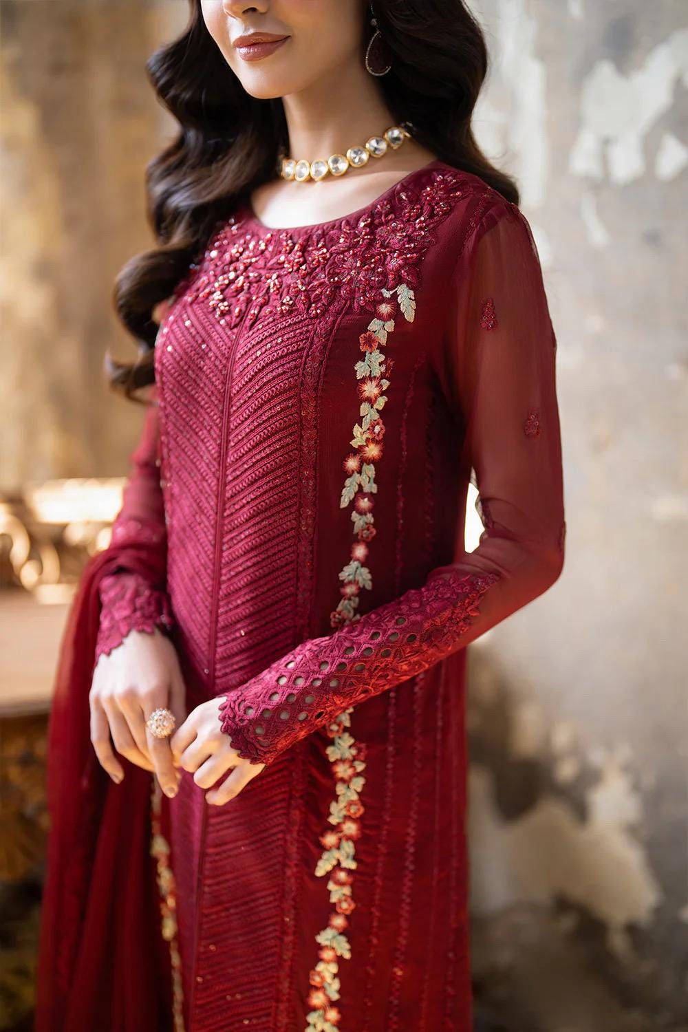 Azure Brand Original Chiffon Embroidered Dress Ensembles Collection 2025 Pakistani Designer Wear