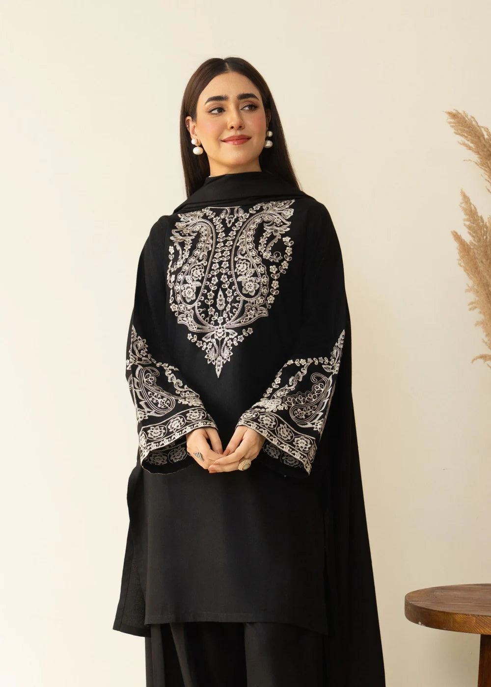 Marina Farshi Shalwar Suit Embroidered Dress