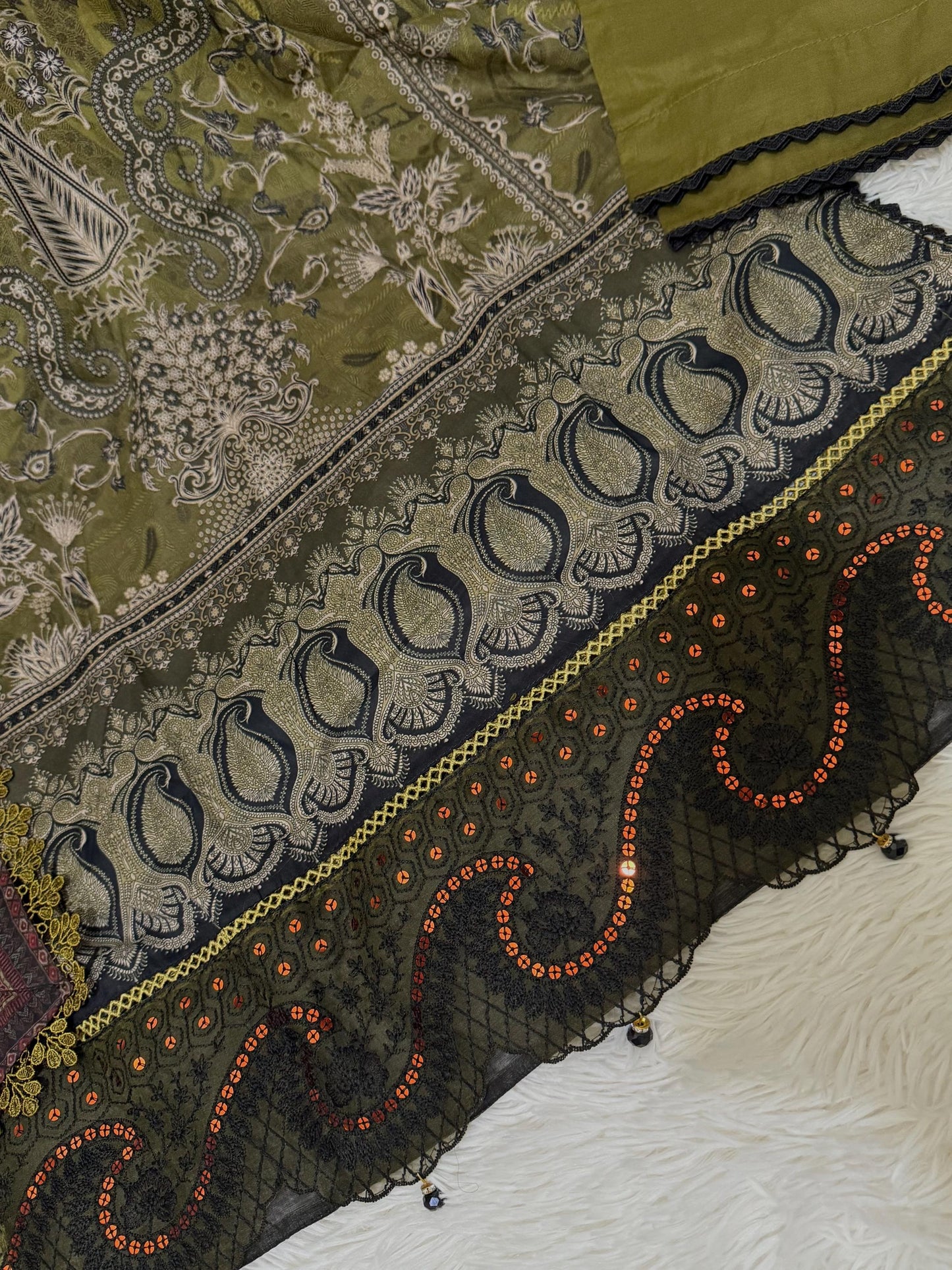 Asim Jofa Original Cotton Jacquard Embroidered Aira Collection Pakistani Designer Wear