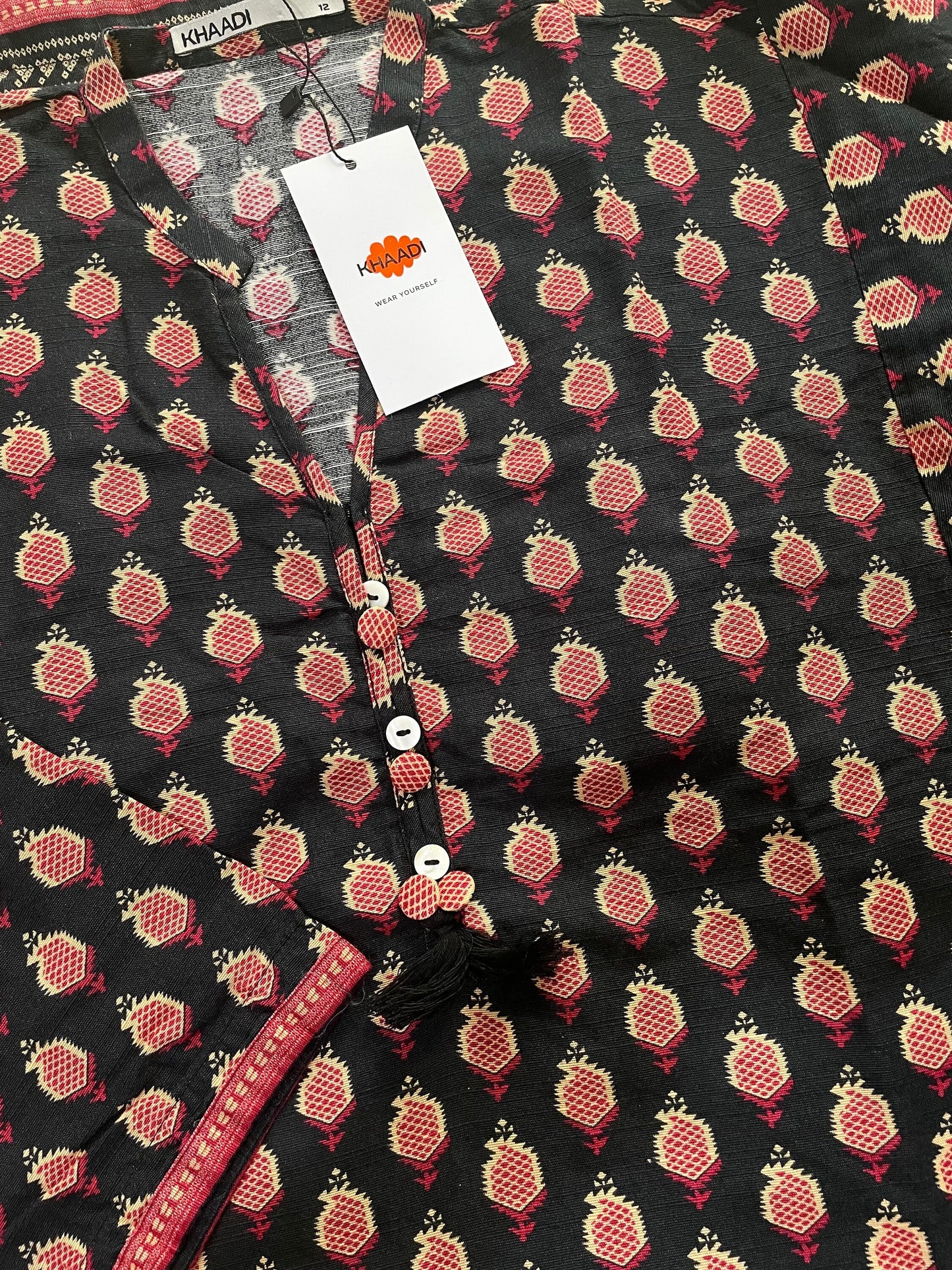 Khaadi Brand Original Printed Soft Khaddar Kurta Shirt Pakistani Indian Designer Wear