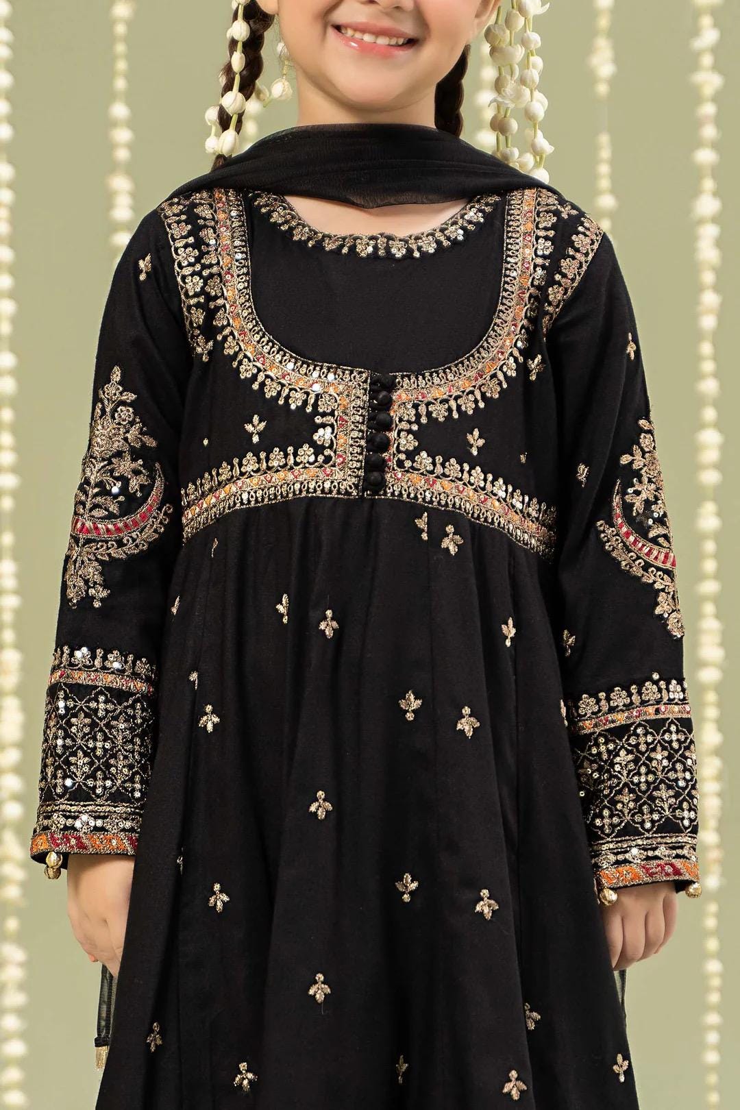 Maria B Kids Collection Embroidered Dress Ready To Wear