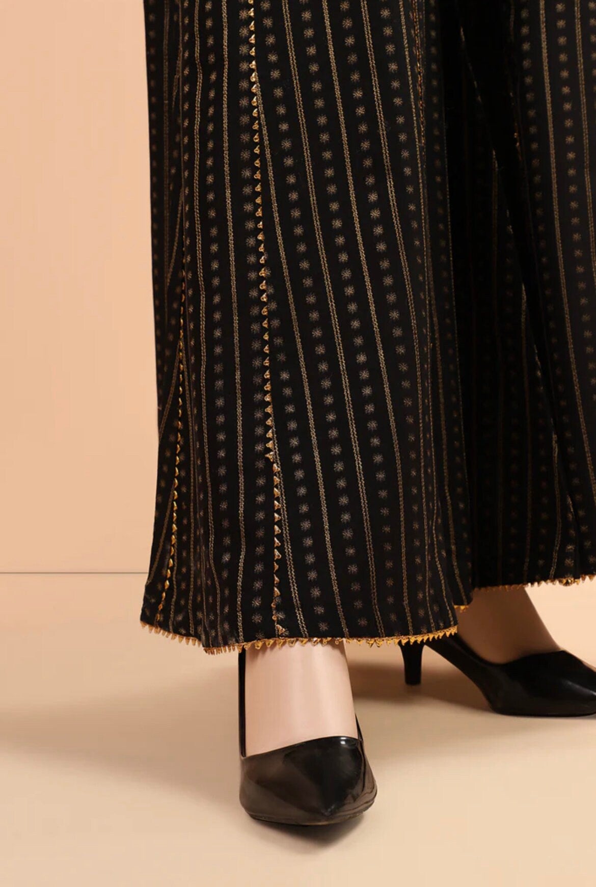 Cotton Jacquard Gharara Pant