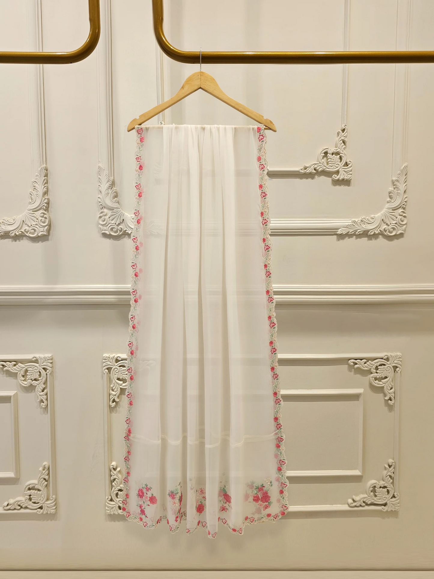 Agha Noor 3 Piece - Pure Embroidered Cotton Net Suit S111969