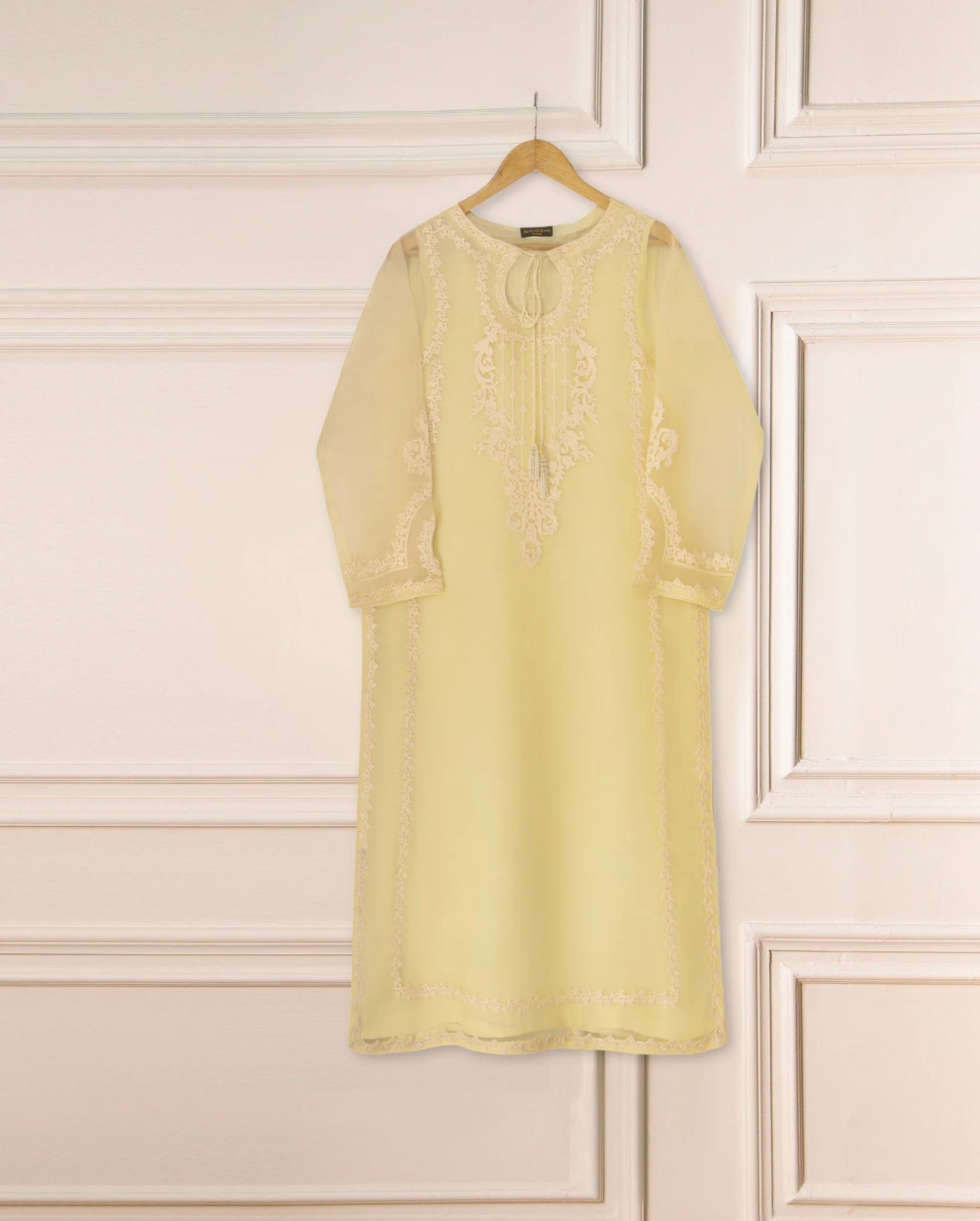 Agha Noor 3 Piece - Pure Organza Embroidered Dress S111298