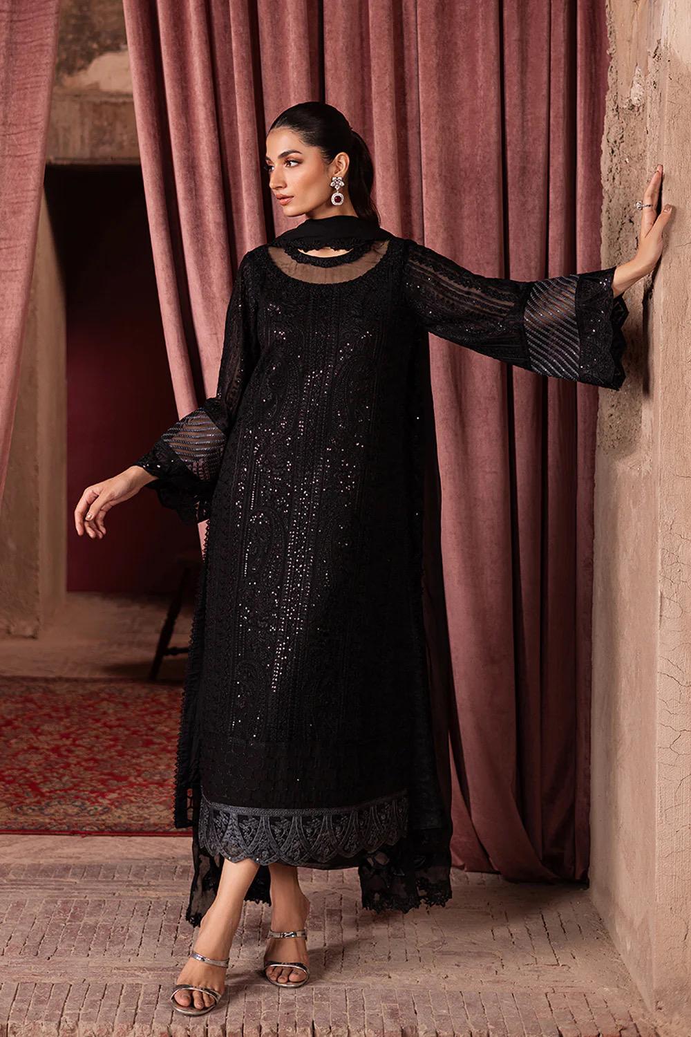 Azure Chiffon Embroidered Dress Latest Collection 2025