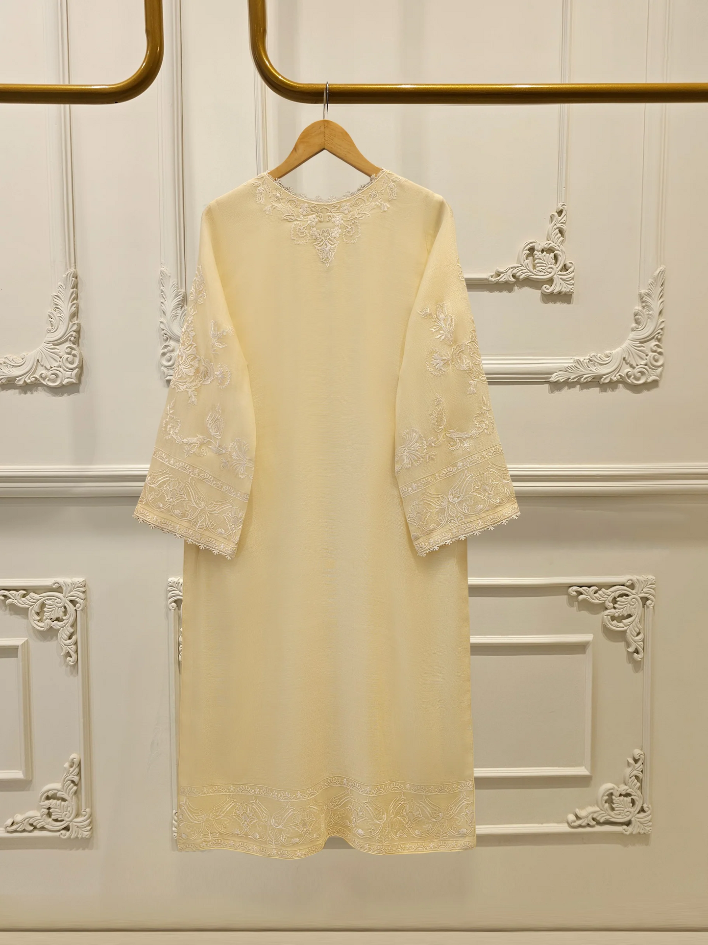 Agha Noor 3 Piece - Pure Embroidered Cotton Net Suit S111925