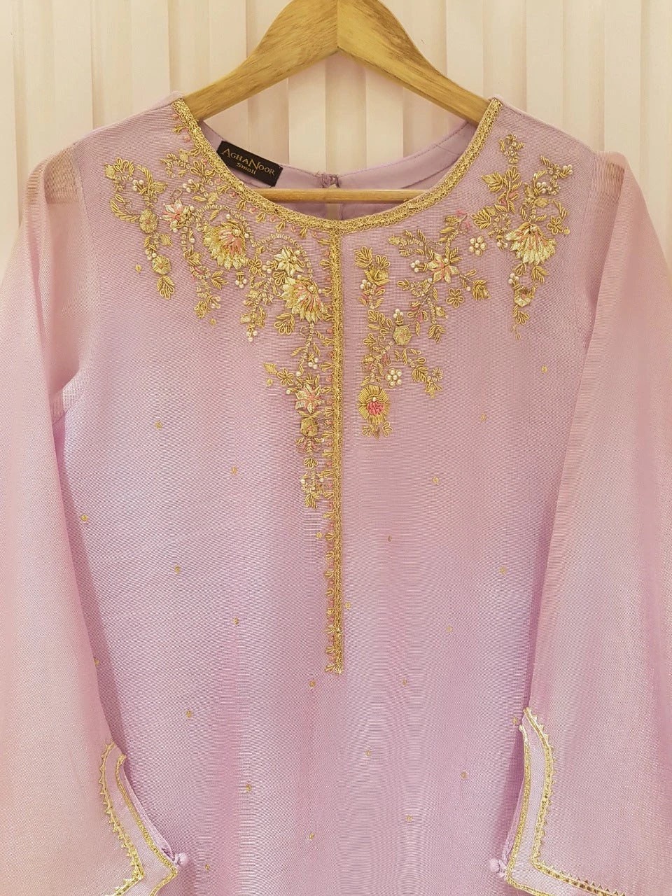 Agha Noor Cotton Net Embroidered Shirt