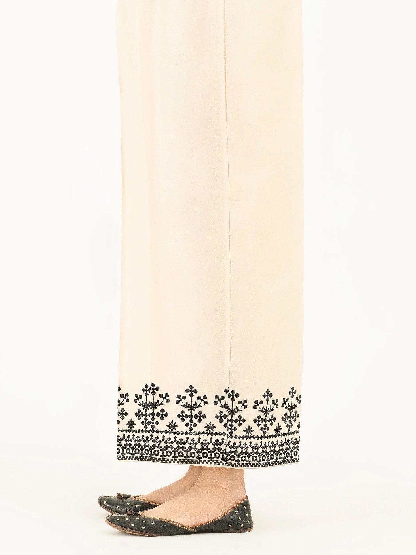 Embroidered Satin Pant