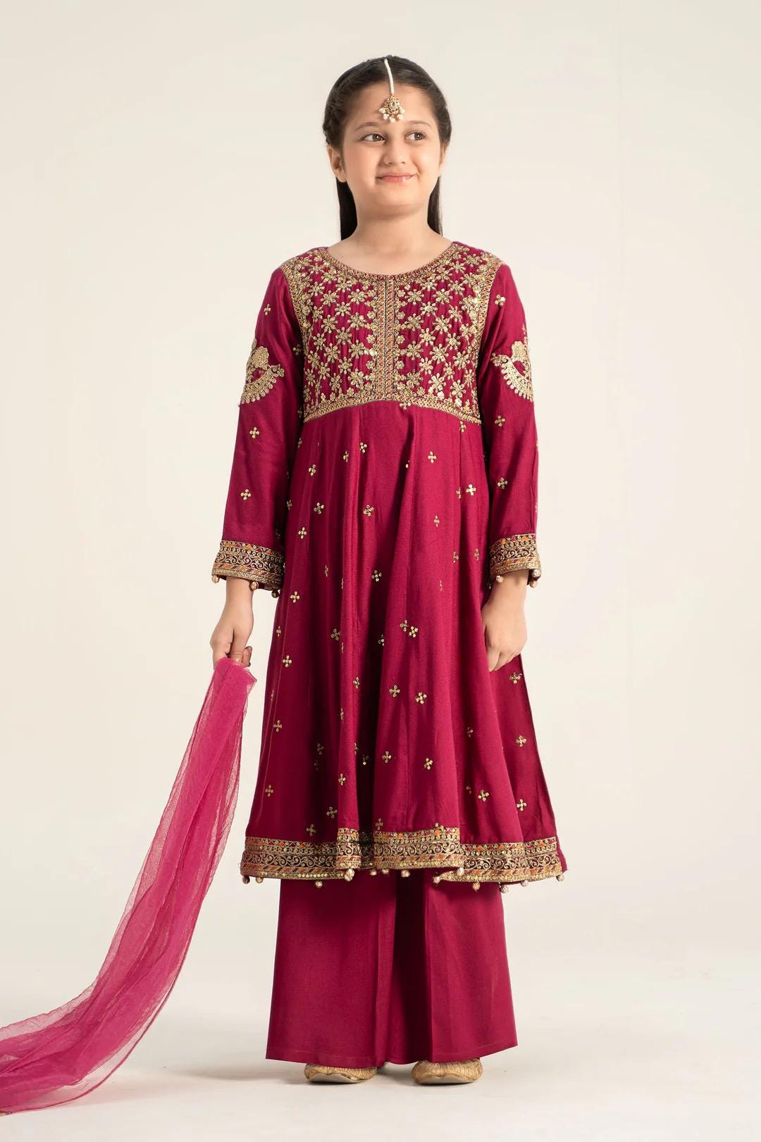 Maria B Kids Collection Embroidered Dress Ready To Wear