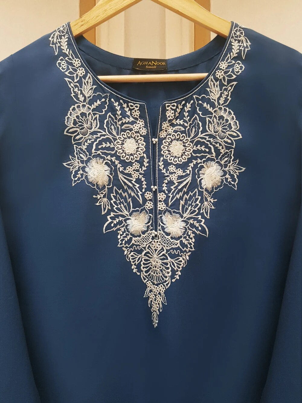 Agha Noor Original 3 Piece Lawn Embroidered Dress