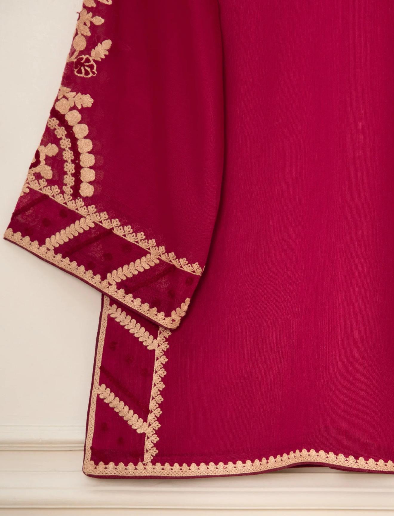 Agha Noor Dress Original 3 Piece Farshi Shalwar Cotton Net Embroidered Dress