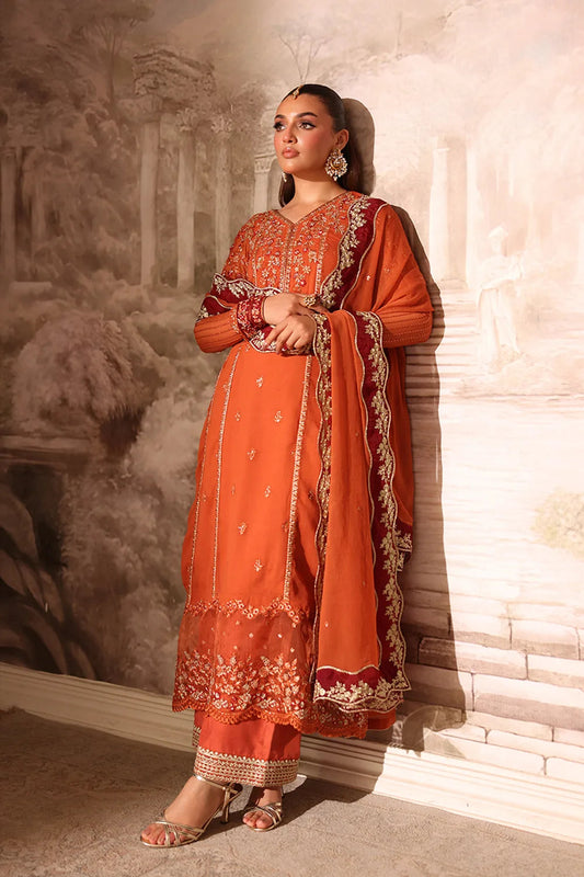 Azure Latest Collection Chiffon Embroidered Dress