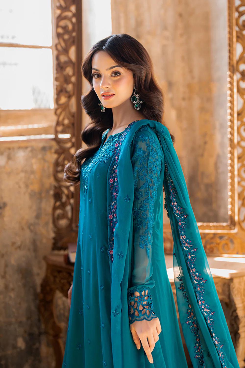 Azure Ensembles Collection 2025 Chifffon Embroidered Dress