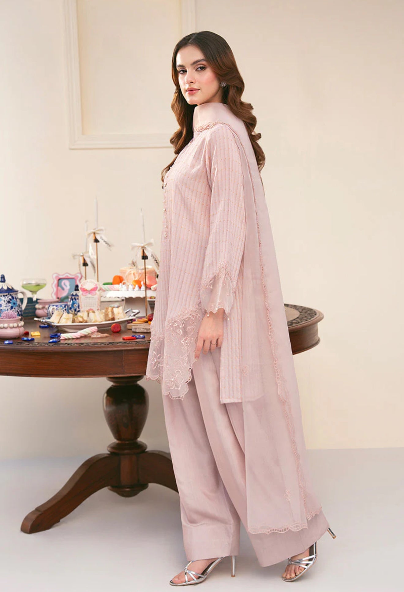 Farshi Shalwar Suit Embroidered Dress Latest Fashion Trend 2025