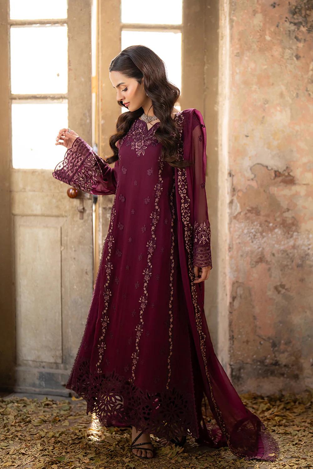 Azure Ensembles Collection 2025 Chiffon Embroidered Dress