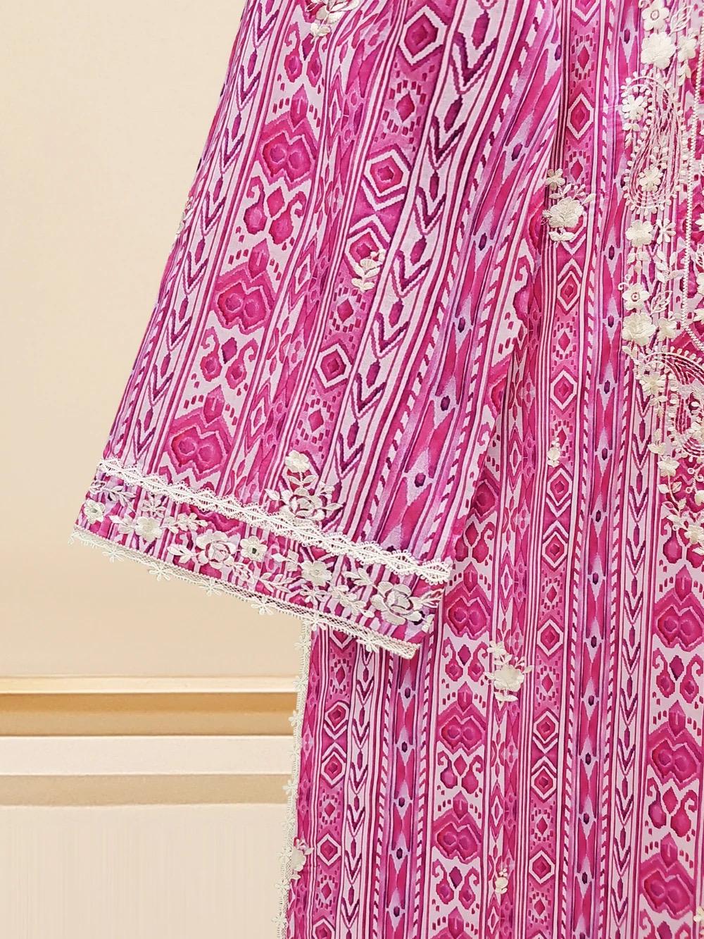 Agha Noor 2 Piece Lawn Embroidered Shirt & Pant