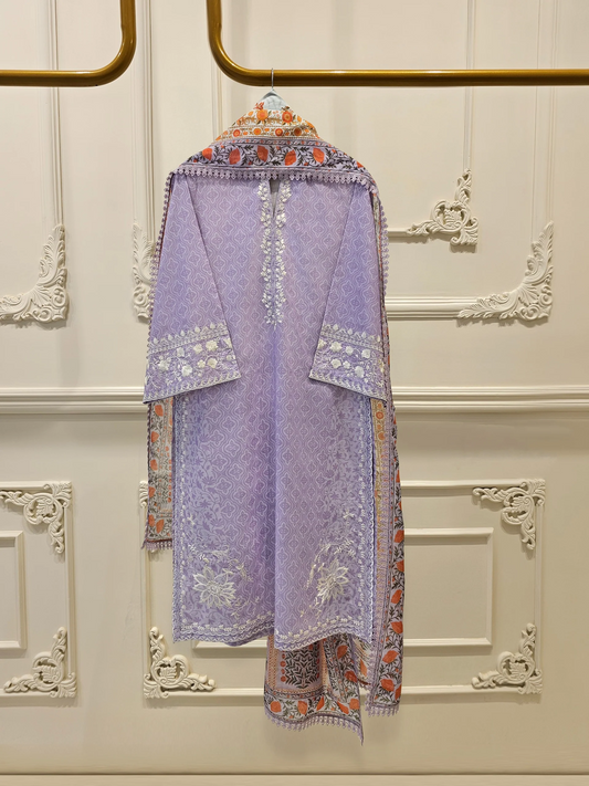 Agha Noor 2 Piece - Digital Printed Embroidered Lawn Dress S111612