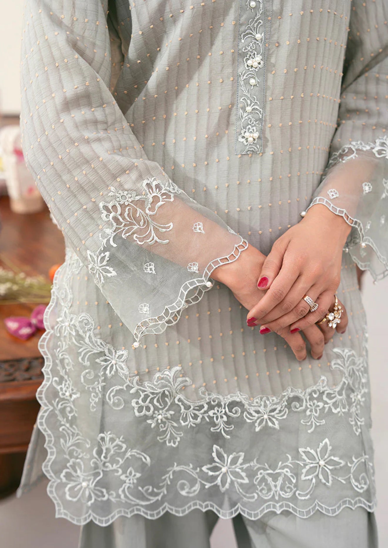 Farshi Shalwar Suit Embroidered Dress Latest Fashion Trend 2025