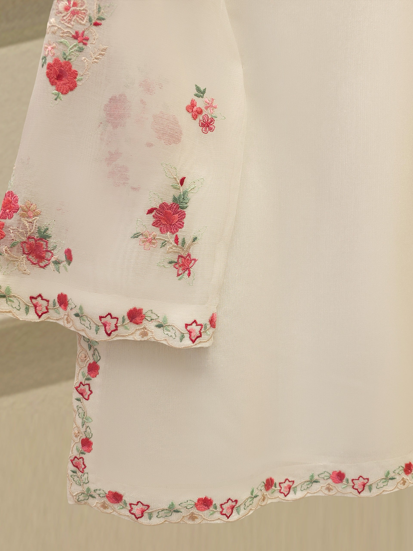Agha Noor 3 Piece - Pure Embroidered Cotton Net Suit S111969