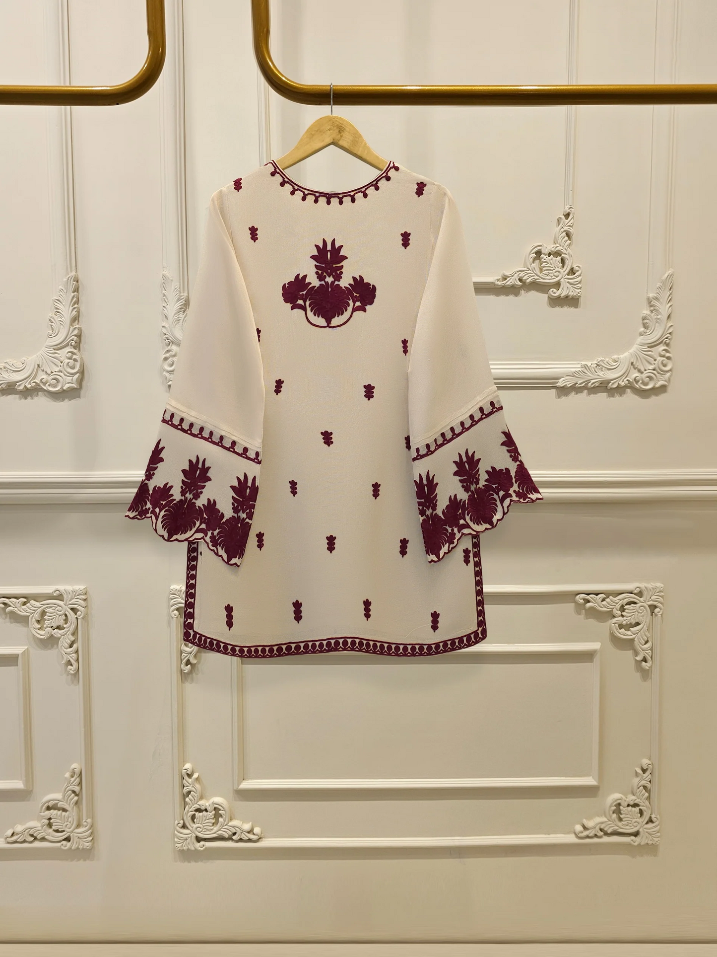 Agha Noor 3 Piece - Pure Embroidered Cotton Net Suit S111971